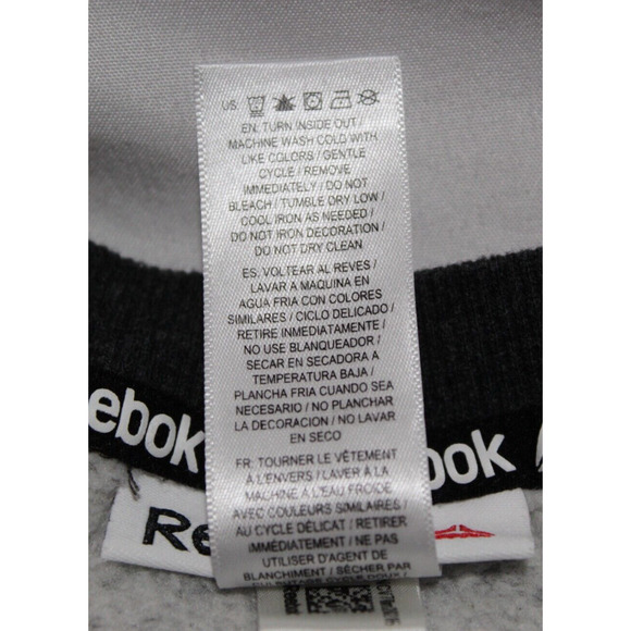 Reebok Men's 3XL Charcoal Gray Sweatshirt Logo Fleece lined Outdoors Camping - Picture 8 of 15